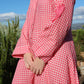 PINK GINGHAM SQUARE SHIRT DRESS