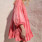 HAND DYED COTTON WRAP DRESS - Pink 01