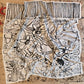 Hand painted silk scarf - BLOM STREEP 2