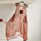 Hand painted silk organza dress