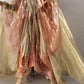 GESIGGIE/PANSY PATCHED SILK ORGANZA DRESS