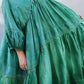 GREEN HEIDI DRESS IN SILK