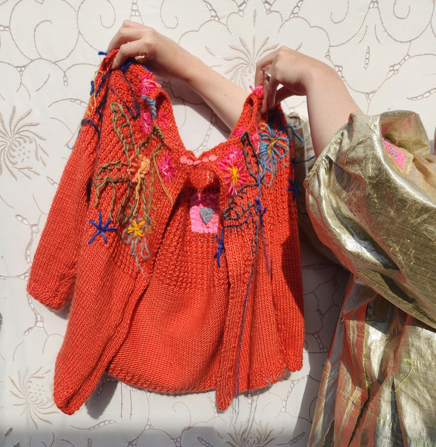 ROOI BOS / HAND KNITTED MERINO CARDIGAN