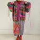 Merino wool Balloon sleeve stripe cardigan