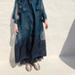 PETROL EMBROIDERED TRENCH COAT