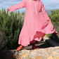 PINK GINGHAM SQUARE SHIRT DRESS