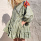 HAND DYED COTTON WRAP DRESS - Sage