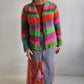 Merino wool striped cardigan